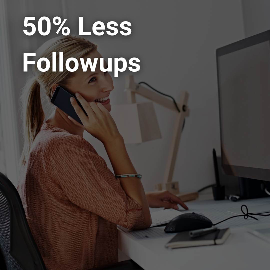 50% Less Followups