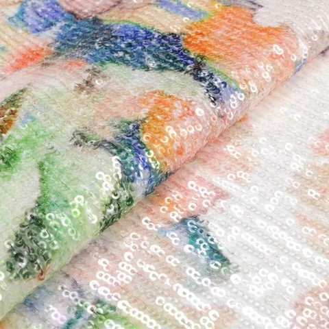 Sequin Embroidery fancy fabric